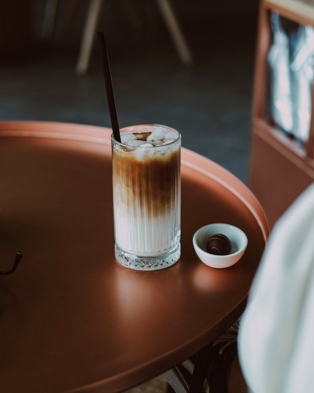 Freddo espresso, Greek-style iced coffee, at Oltian in Hendon